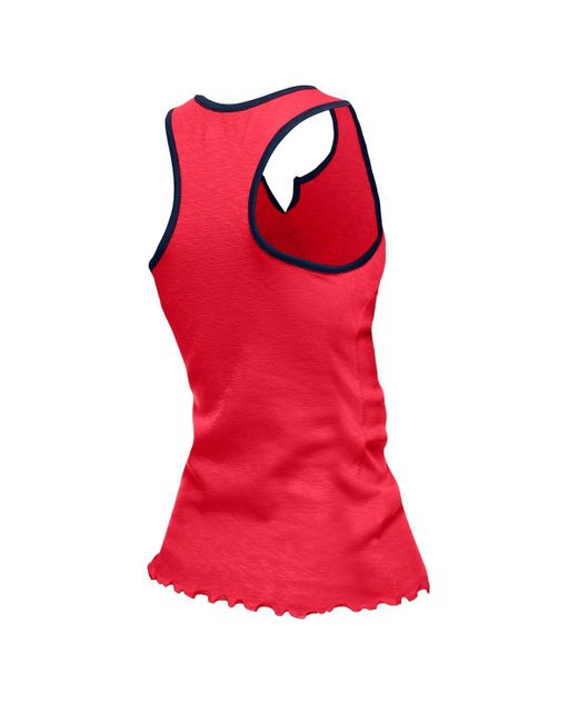 KTZ Red Â Houston Texans Lettuce Hem Notch Neck Tri-blend Tank Top