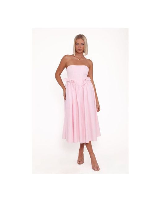 Petal & Pup Pink Seren Midi Dress