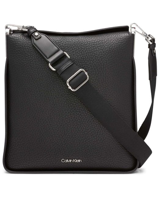 Calvin Klein Synthetic Fay Small Crossbody Bag in Black, Silver (Black