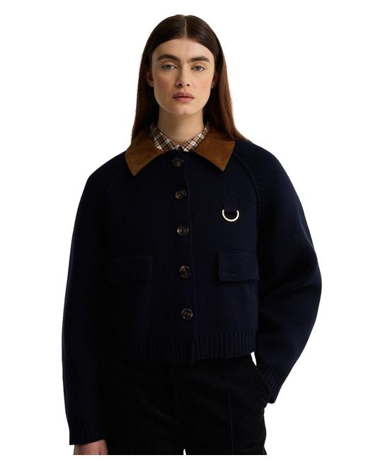 Barbour Black Alverstone Button-front Knit Jacket