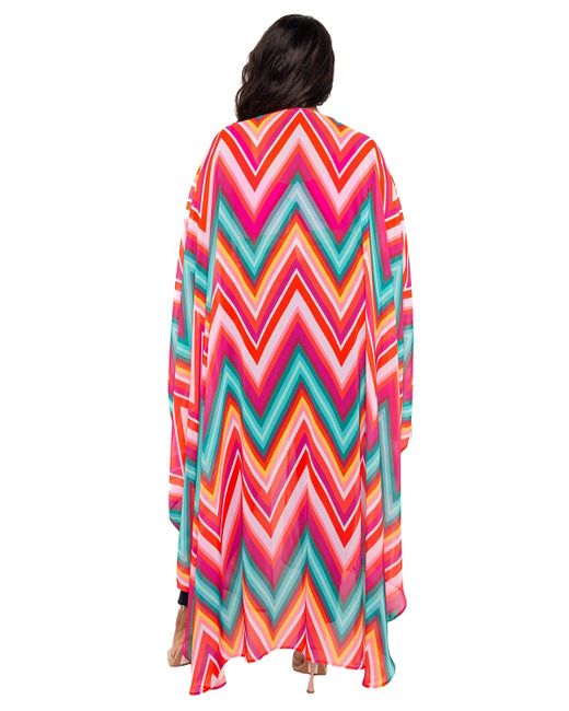 Buxom Couture Red Plus Size Chevron Robe