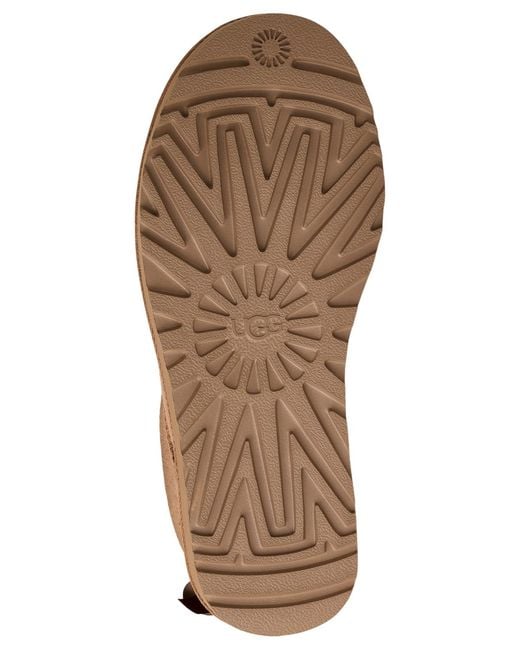 Ugg Brown Ultra Mini Bailey Bow Round Toe Booties