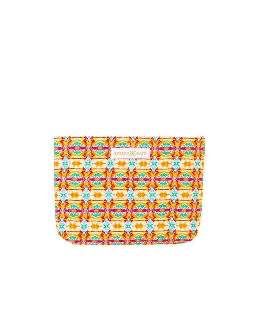 Evelyn & Kate Multicolor Patterned Quilted Pouch