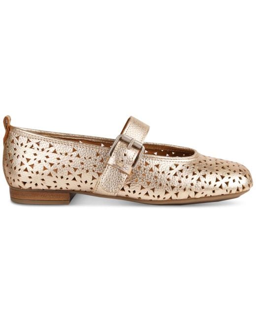 Gentle Souls Brown Karla Perferated Leather Flats