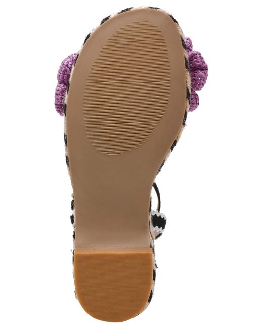 Betsey Johnson Metallic Marabela Macrame Platform Wedge Sandals