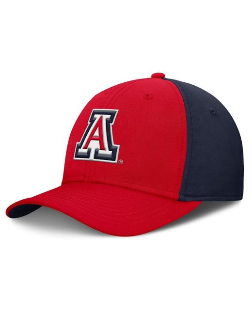Nike Red/navy Arizona Wildcats 2025 Sideline Rise Local Performance Flex Hat for men