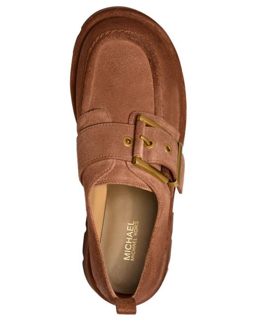 Michael Kors Brown Michael Colby Round Toe Loafers