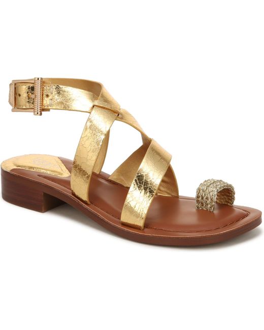 Franco Sarto Ina Ankle Strap Sandals in Metallic | Lyst