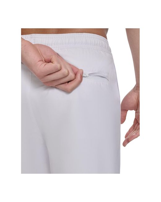 Calvin Klein White Regular-fit Quick-dry 5" Swim Trunks for men