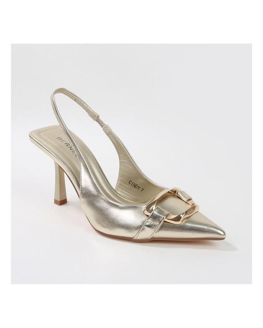 BERNESS White Cindy Slingback Pumps