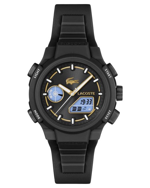 Lacoste Black Lc33 Silicone Strap Watch