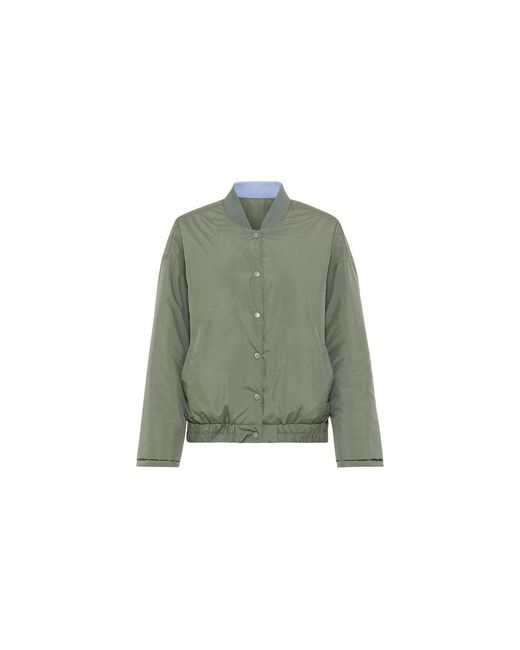 Olsen Green Reversible Botanic Camo Bomber Jacket