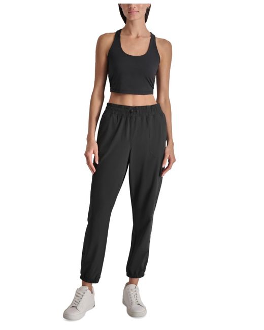 DKNY Black Sport Drawcord-waist Cargo jogger Pants