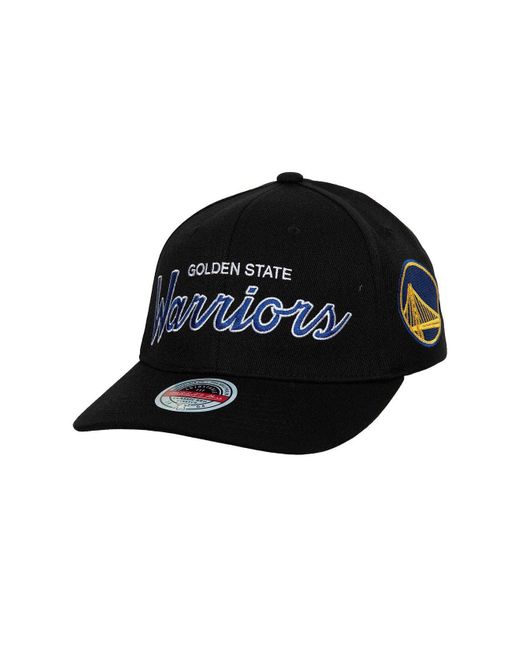 MITCHELL & NESS Team Script 2.0 Golden State Warriors Snapback Hat - BLACK