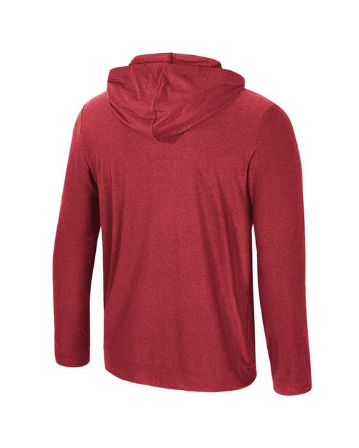 Colosseum Athletics Red Oklahoma Sooners Long Sleeve Hoodie T-shirt for men