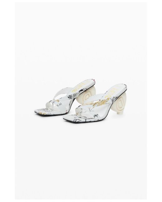 Desigual White Heart Heel Sandal