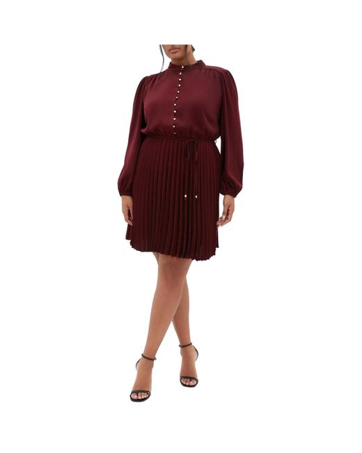 City Chic Red Plus Size Hallie Mini Dress