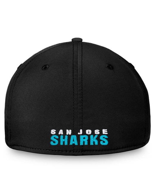 Fanatics Black San Jose Sharks Core Primary Logo Flex Hat for men