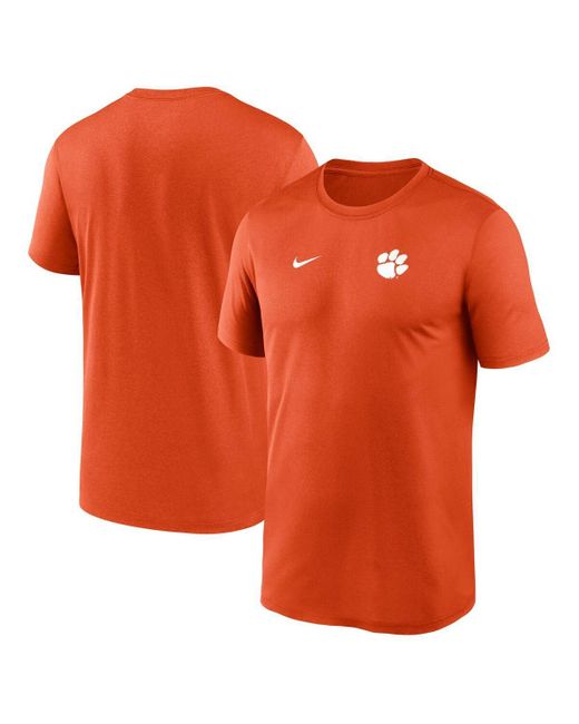 Nike Orange Clemson Tigers 2025 Sideline Small Logo Legend Performance T-shirt for men