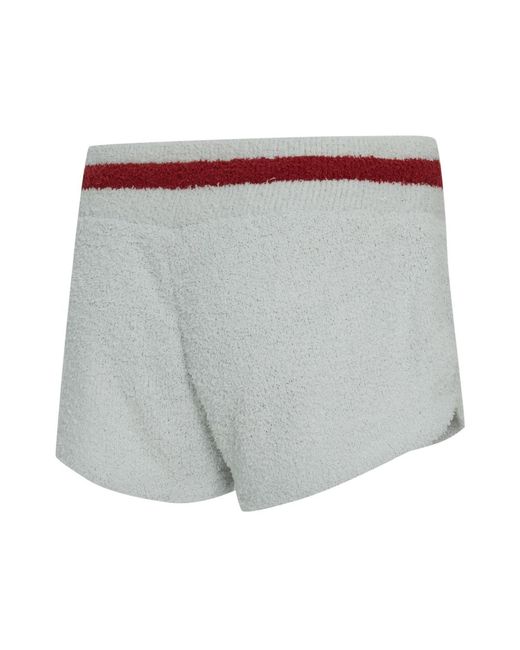 Concepts Sport White 2-piece Gray/garnet South Carolina Gamecocks Whitley Long Sleeve Hoodie Top And Shorts Set