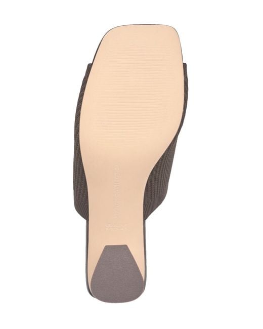 French Connection Brown Styles Knit Stretch Mule