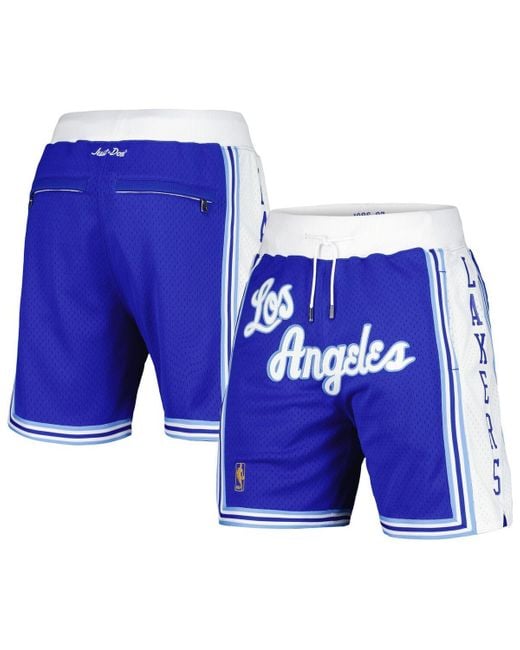 Mitchell & Ness Blue Los Angeles Lakers Hardwood Classics Authentic Nba X Just Don Mesh Shorts for men