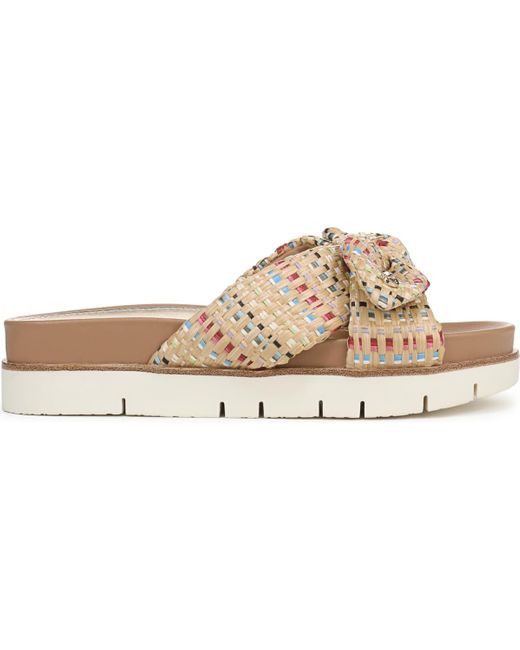 Sam & Libby White Astrid Bow Platform Footbed Sandals