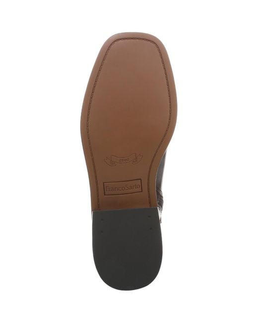 Franco Sarto Brown Gracely Block Heel Zip Short Boots