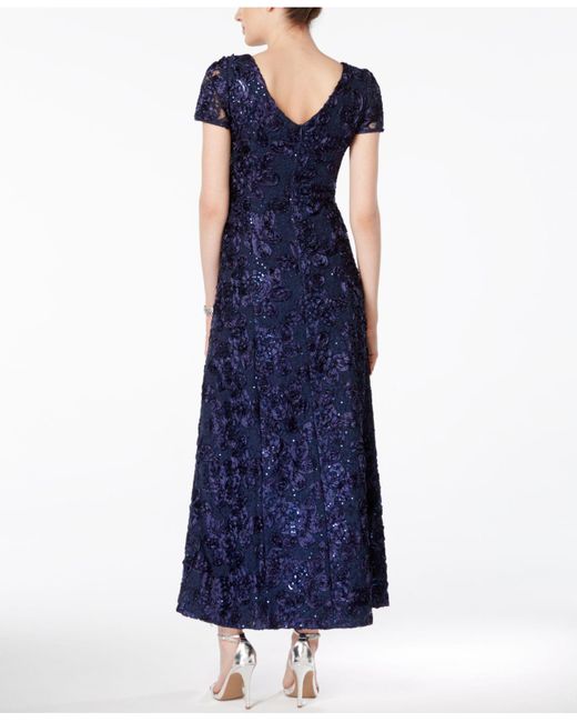 alex evening rosette gown