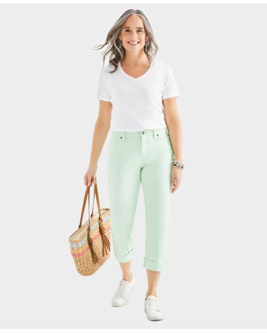 Style & Co. Multicolor Mid-rise Curvy Capri Jeans