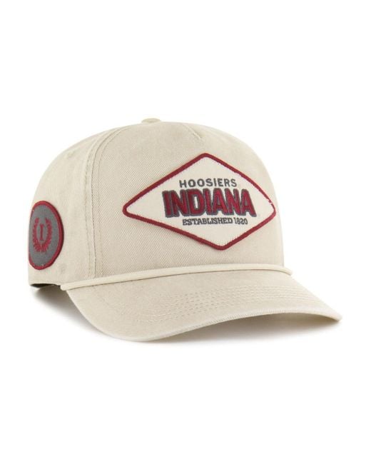 '47 White And Indiana Hoosiers Outdoorsmen Cairn Hitch Adjustable Hat