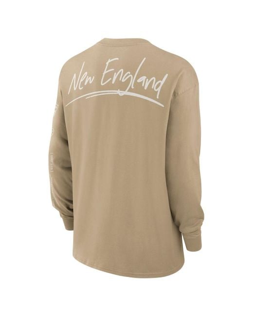 Nike Natural New England Patriots Essential Statement Max90 Long Sleeve T-shirt for men