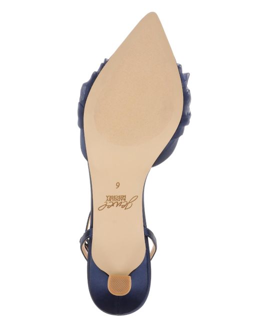 Badgley Mischka Blue Favor Evening Knot Pumps