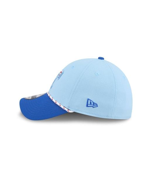KTZ Light Blue/blue Texas Rangers 2025 Fourth Of July 39thirty Flex Hat for men