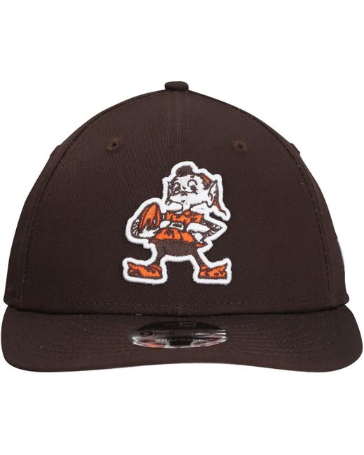 KTZ Brown Cleveland S Main Low Profile 9fifty Snapback Hat for men