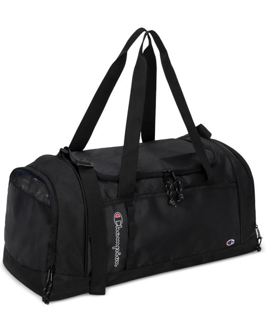 Champion Black Center Duffel Bag for men