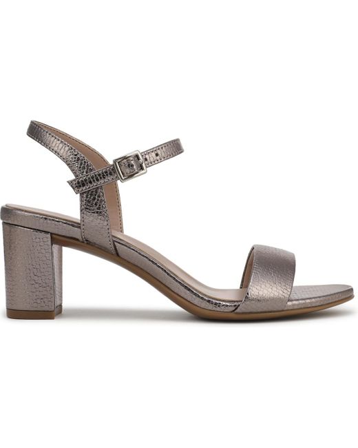Naturalizer Metallic Bristol Block Heel Dress Sandals