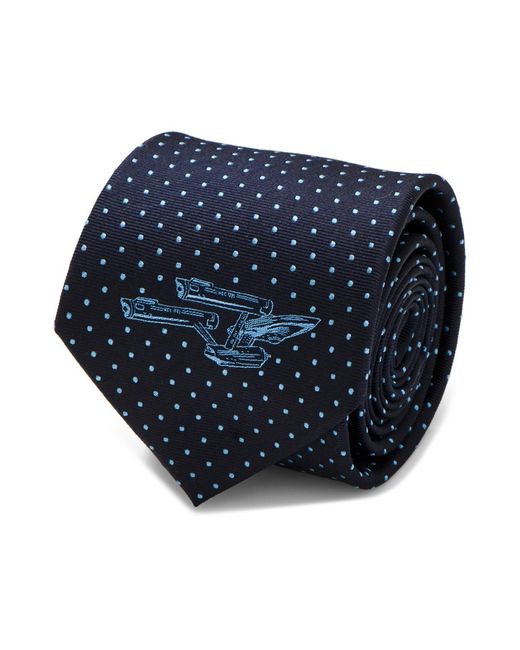 Star Trek Blue Enterprise Dot Tie for men