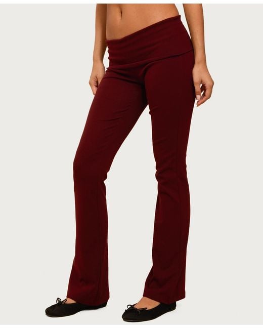 Edikted Ivanne Foldover Flared Pants