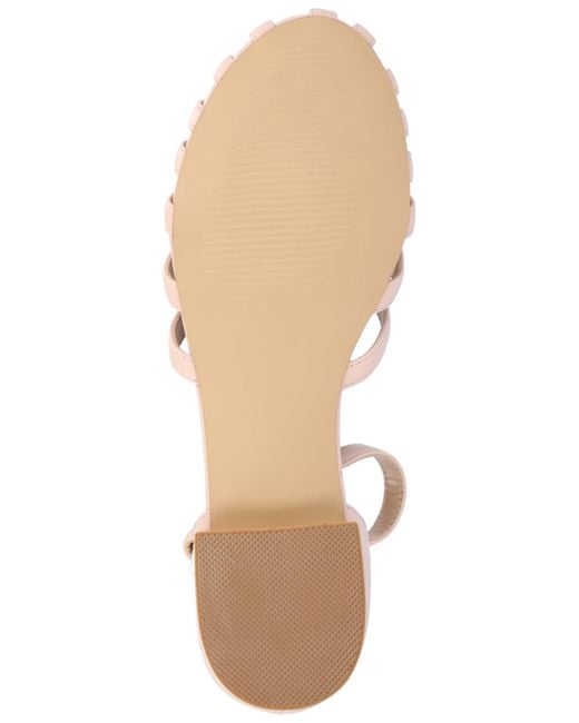 Journee Collection Pink Joannah Fisherman Ankle Strap Flat