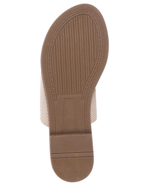 Gc Shoes White Florence Toe Loop Flat Sandals