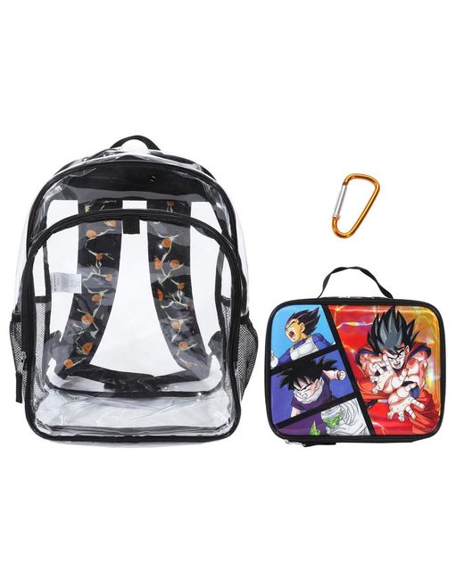Dragon Ball Z Goku 2-piece 16" Kids Clear Backpack And Lunch Box Set ...