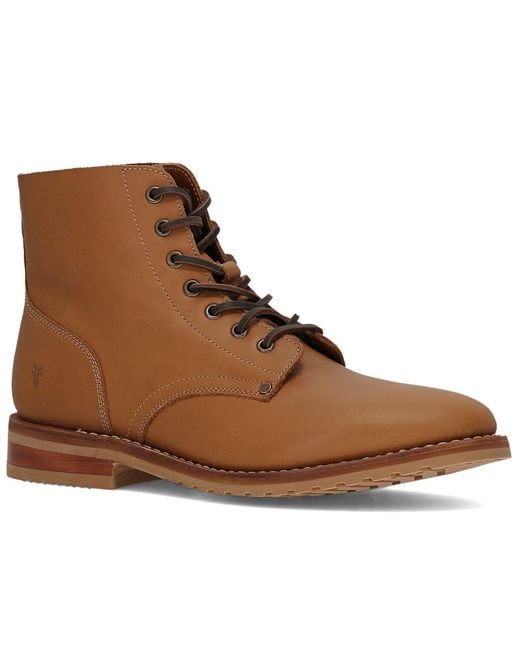 Frye Brown Barrett Lace-up Boots for men