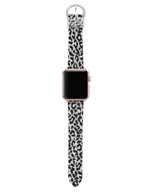 Kate Spade Black Leopard Print Polyurethane Band For Apple Watch Strap