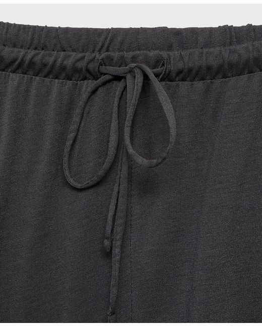 Mango Black Micro-modal Pajama Pants
