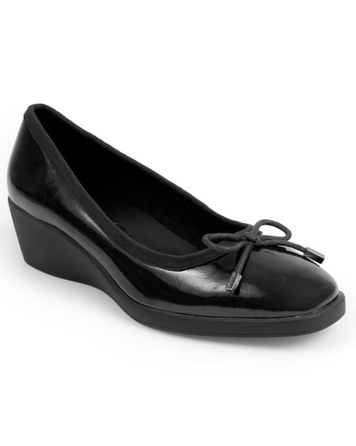 Aerosoles Black Tema Wedge Pump