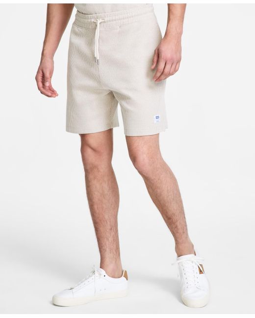 Boss White Hugo By Nuwafflo Drawstring Shorts for men