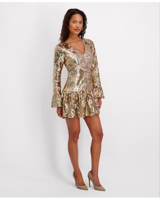 Siena Jewelry White Long Sleeve Mini Dress