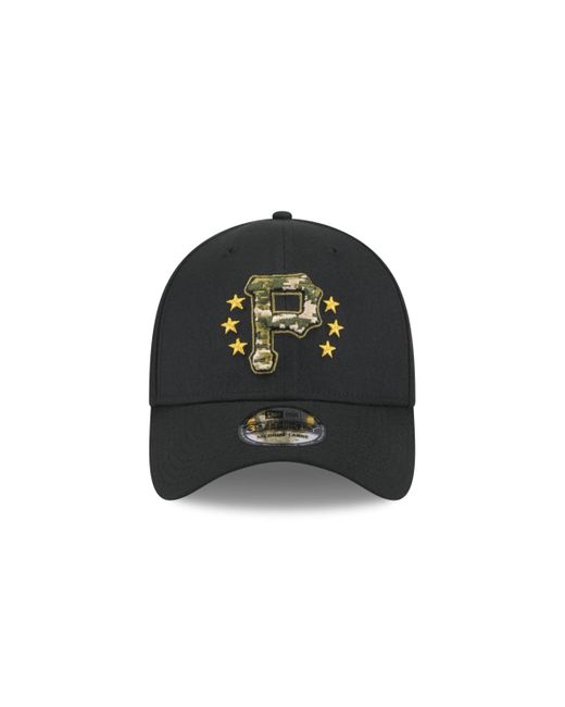 KTZ Black Pittsburgh Pirates 2024 Armed Forces Day 39thirty Flex Hat for men