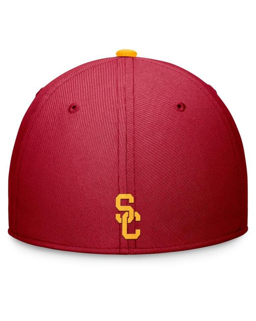 Nike Red Usc Trojans Primetime Swoosh Flex Hat for men